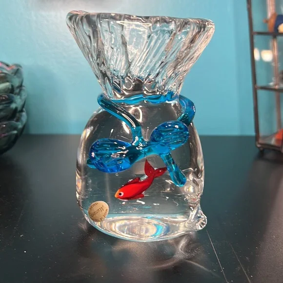 Murano Accents Made In Italy Murano Venezia Art Glass Goldfish